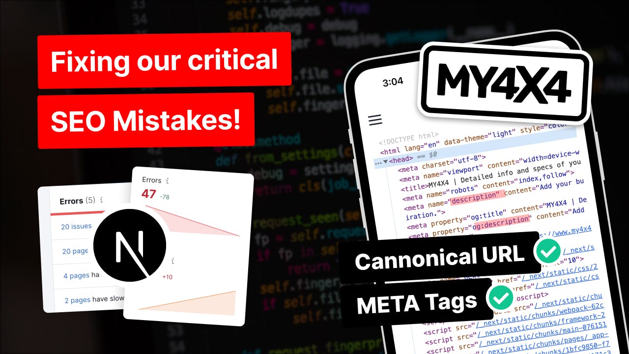 Fixing SEO for Next.js with meta tags and canonical urls